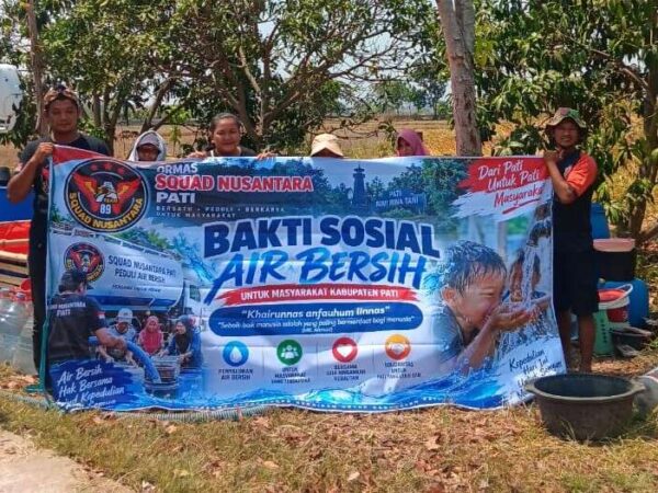 Squad Nusantara Pati Salurkan Ribuan Liter Air Bersih untuk Warga Terdampak Kekeringan